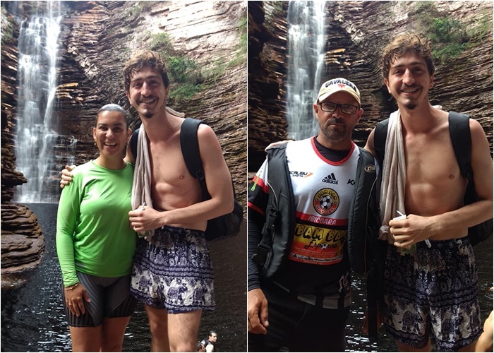 Ator Global Johnny Massaro grava documentário na Cachoeira do Buracão em Ibicoara