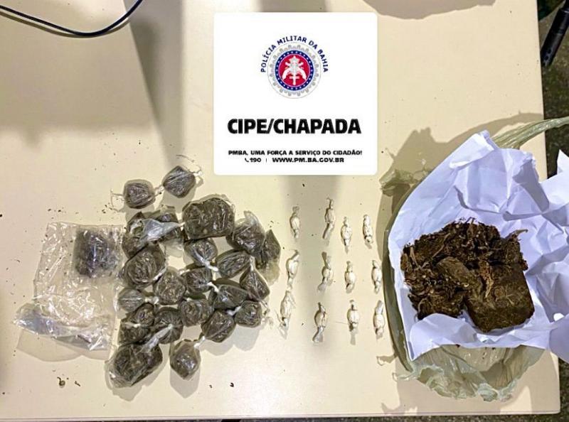 Acusado de tráfico de drogas é preso durante ação da CIPE Chapada em Mucugê